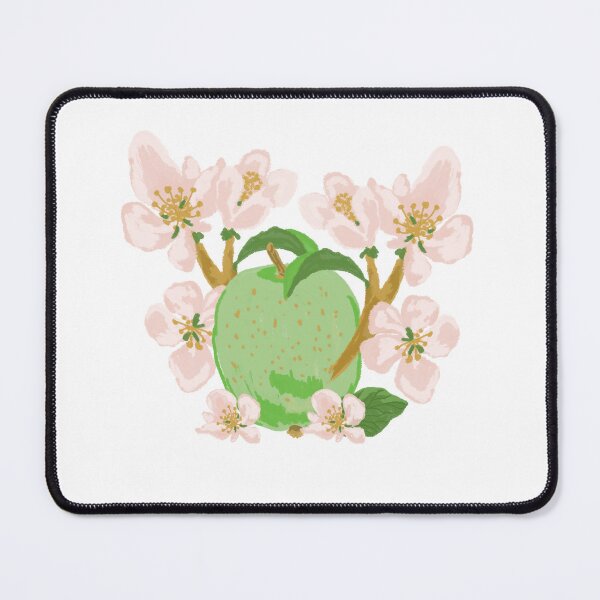 Item preview, Green Apple with Blossom Flowers – Soft Spring Aesthetic Illustration designed and sold by olenapetol.