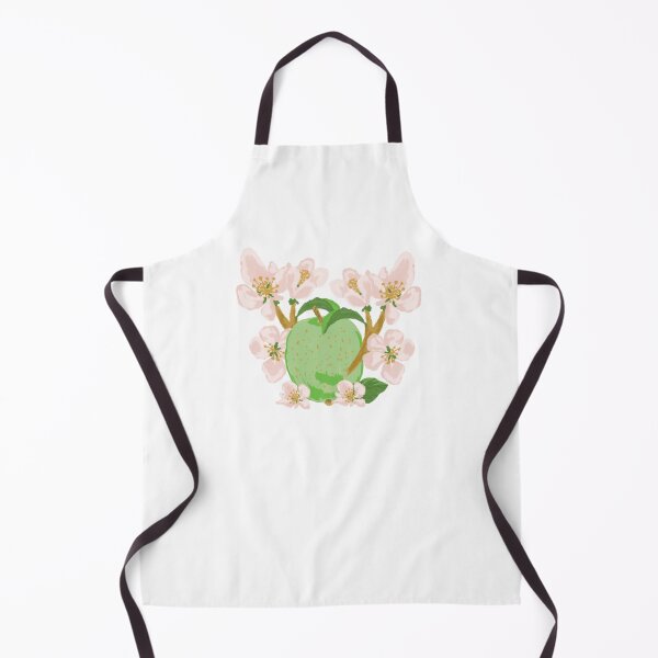 Item preview, Green Apple with Blossom Flowers – Soft Spring Aesthetic Illustration designed and sold by olenapetol.