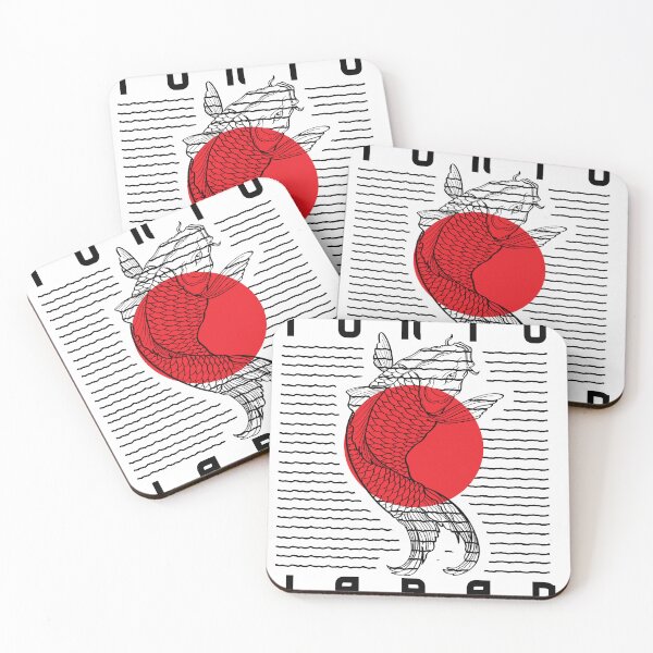 Item preview, Red Koi Fish Japanese Minimalist Circle Design designed and sold by EichStore.