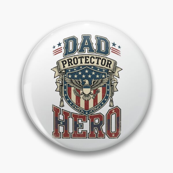 Item preview, Dad Protector Hero – Patriotic Father’s Day Design designed and sold by PlumArtDesign.
