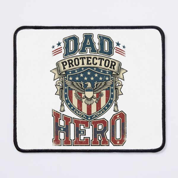 Item preview, Dad Protector Hero – Patriotic Father’s Day Design designed and sold by PlumArtDesign.