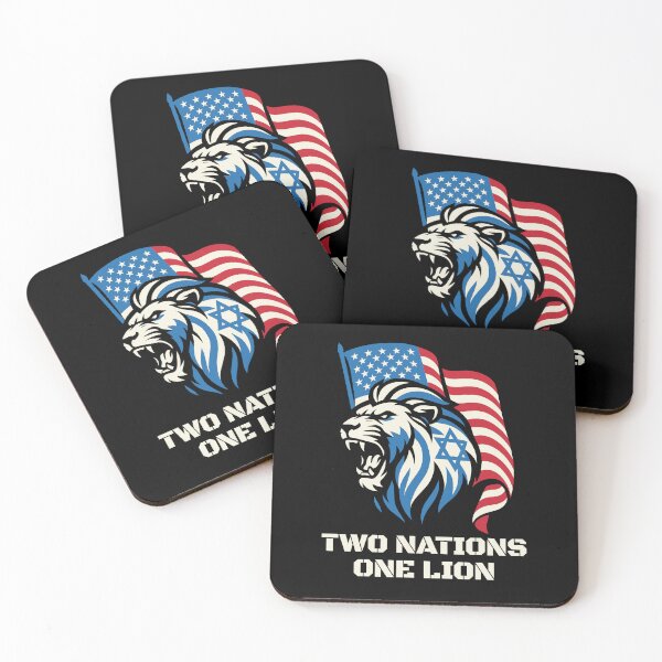 Item preview, USA Israel Two Nations One Lion designed and sold by crouchingpixel.