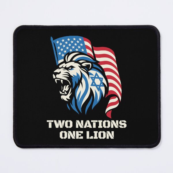 Item preview, USA Israel Two Nations One Lion designed and sold by crouchingpixel.
