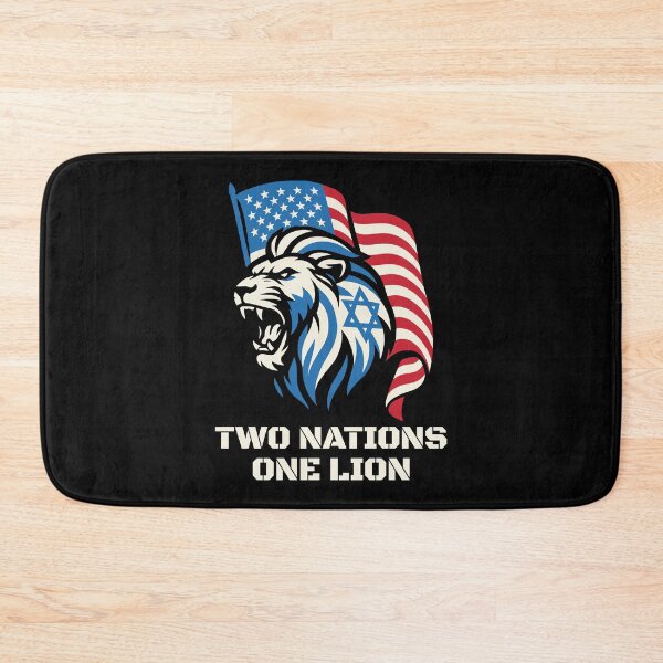 Item preview, USA Israel Two Nations One Lion designed and sold by crouchingpixel.