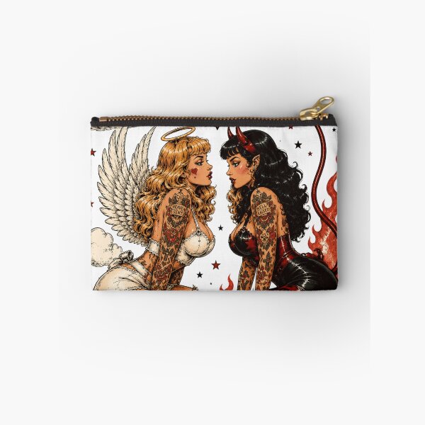 Item preview, Angel vs Devil Pin Up Tattoo Design – Good Girls Get Bored Bad Girls Get Everything designed and sold by Region.