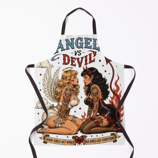 Item preview, Angel vs Devil Pin Up Tattoo Design – Good Girls Get Bored Bad Girls Get Everything designed and sold by Region.