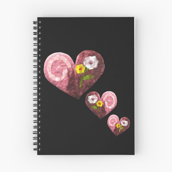 Item preview, Three felt hearts with flowers and spirals designed and sold by creaphyl28.
