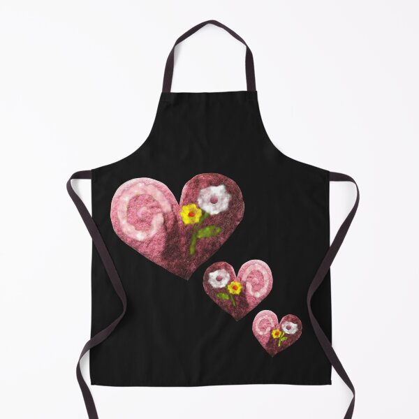 Item preview, Three felt hearts with flowers and spirals designed and sold by creaphyl28.