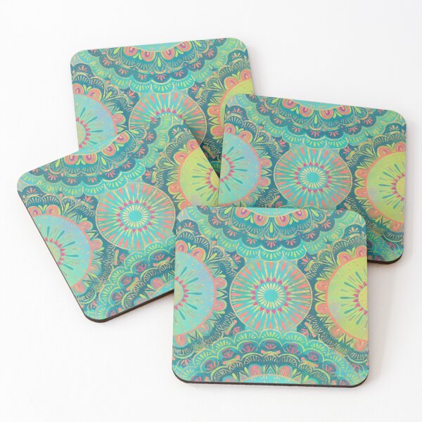 Item preview, Vintage Mandala — Turquoise & Brights Repeat designed and sold by Jandedan.