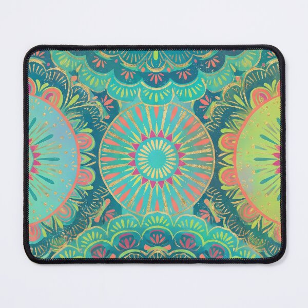 Item preview, Vintage Mandala — Turquoise & Brights Repeat designed and sold by Jandedan.