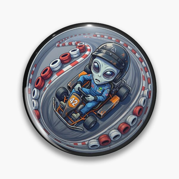 Item preview, Galactic Go-Kart Racer Grey Alien designed and sold by Sunkhung.