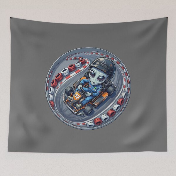 Item preview, Galactic Go-Kart Racer Grey Alien designed and sold by Sunkhung.
