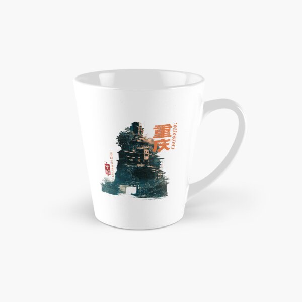 Item preview, Vertical Chongqing City Skyline Above The Rivers designed and sold by EdvvinStudios.