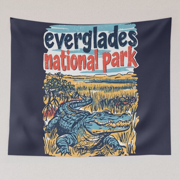 Item preview, Everglades National Park Colorful Landscape Retro Crocodile  designed and sold by HowToCanadian.