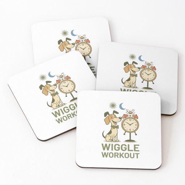 Item preview, Wiggle Workout Happy Beagle with Alarm Clock designed and sold by GiggleInkTees.