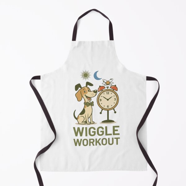 Item preview, Wiggle Workout Happy Beagle with Alarm Clock designed and sold by GiggleInkTees.