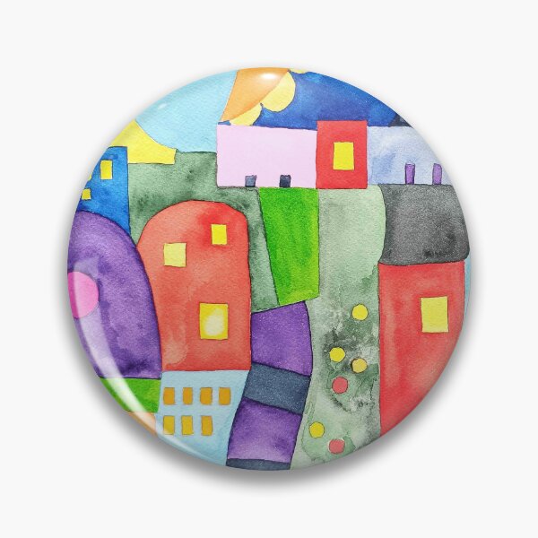 Item preview, Colorful Childhood City Illustration designed and sold by ArtCheri.