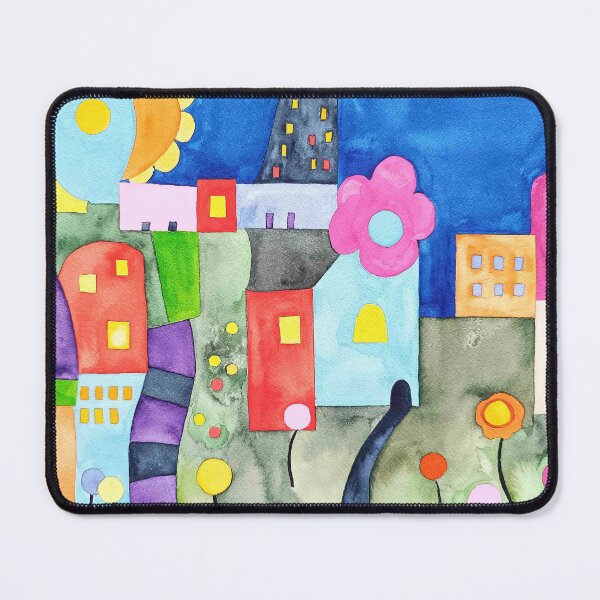 Item preview, Colorful Childhood City Illustration designed and sold by ArtCheri.