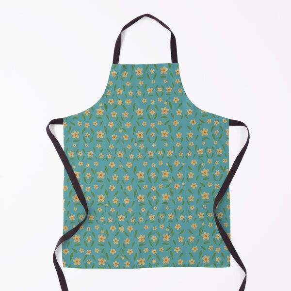 Item preview, Blue background and yellow flowers seamless pattern designed and sold by LifeTU.