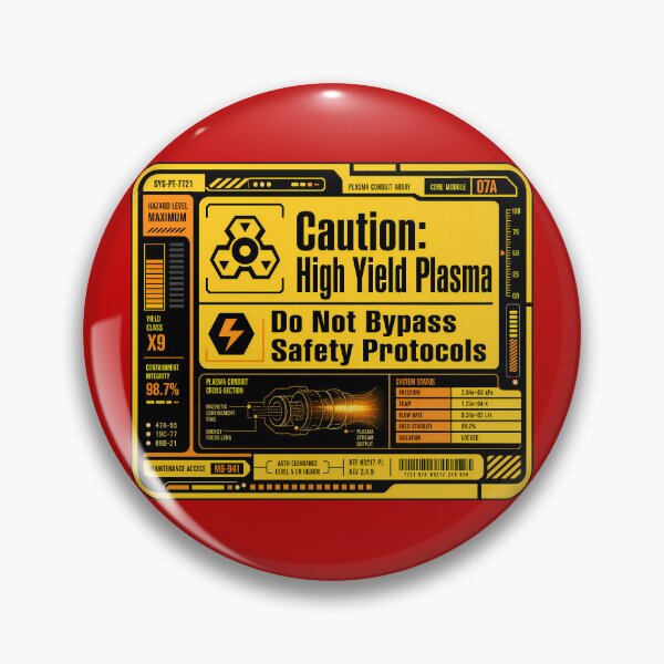 Item preview, Warp Core Warning Decal designed and sold by agearb.