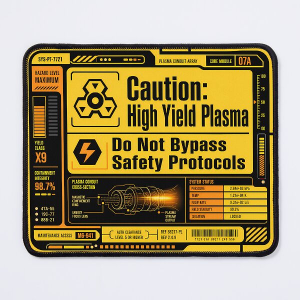 Item preview, Warp Core Warning Decal designed and sold by agearb.