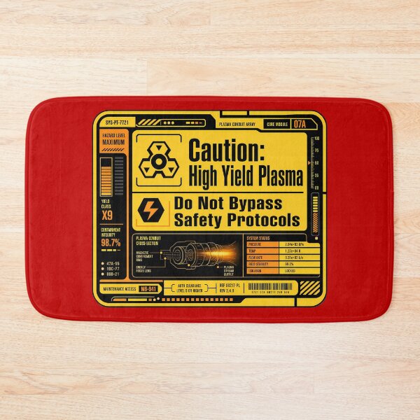 Item preview, Warp Core Warning Decal designed and sold by agearb.