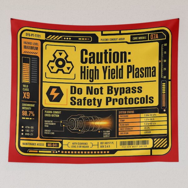 Item preview, Warp Core Warning Decal designed and sold by agearb.