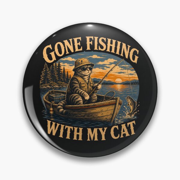 Item preview, Gone Fishing With My Cat designed and sold by AdicretorDesign.