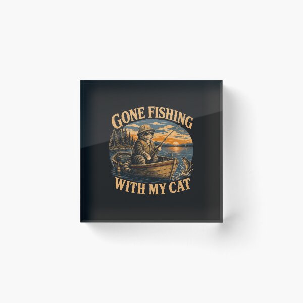 Item preview, Gone Fishing With My Cat designed and sold by AdicretorDesign.