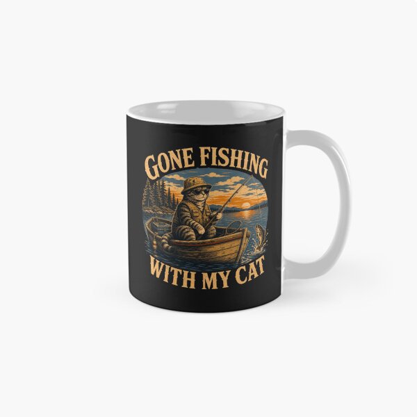 Item preview, Gone Fishing With My Cat designed and sold by AdicretorDesign.