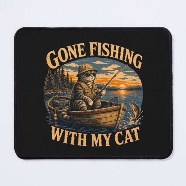 Item preview, Gone Fishing With My Cat designed and sold by AdicretorDesign.