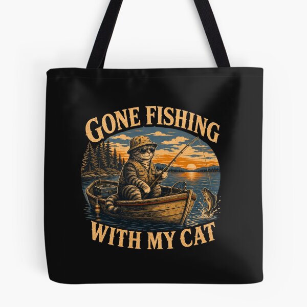 Item preview, Gone Fishing With My Cat designed and sold by AdicretorDesign.