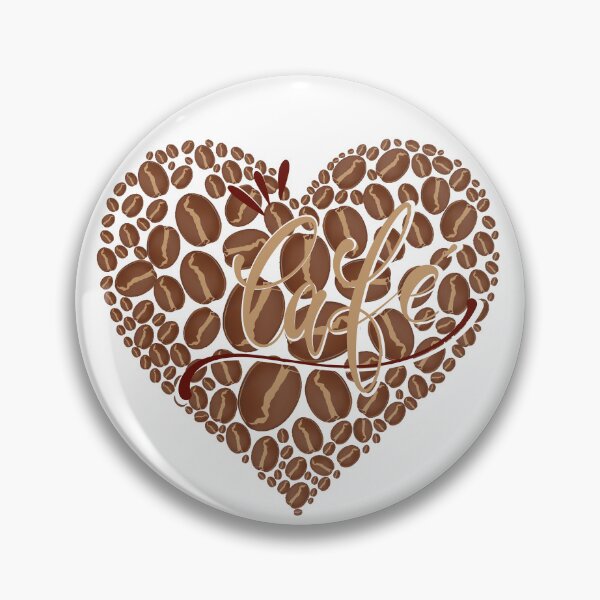Item preview, Golden Coffee Bean Heart designed and sold by Coffee & Designs.