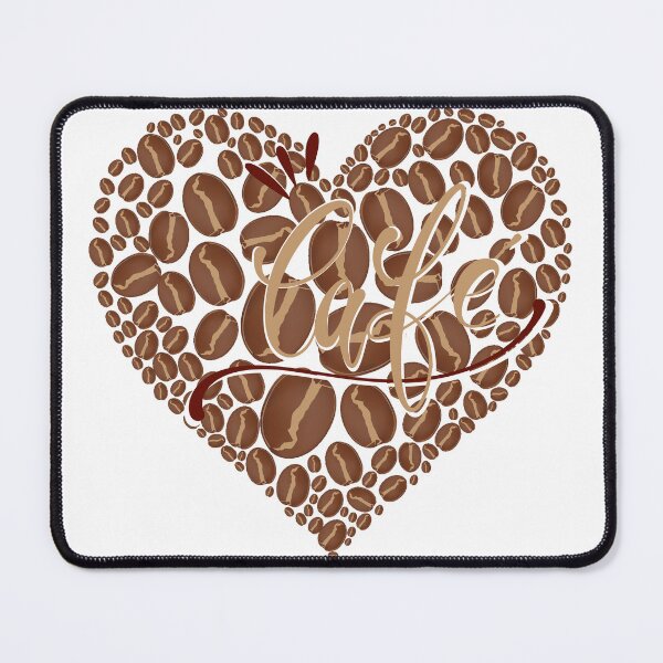 Item preview, Golden Coffee Bean Heart designed and sold by Coffee & Designs.