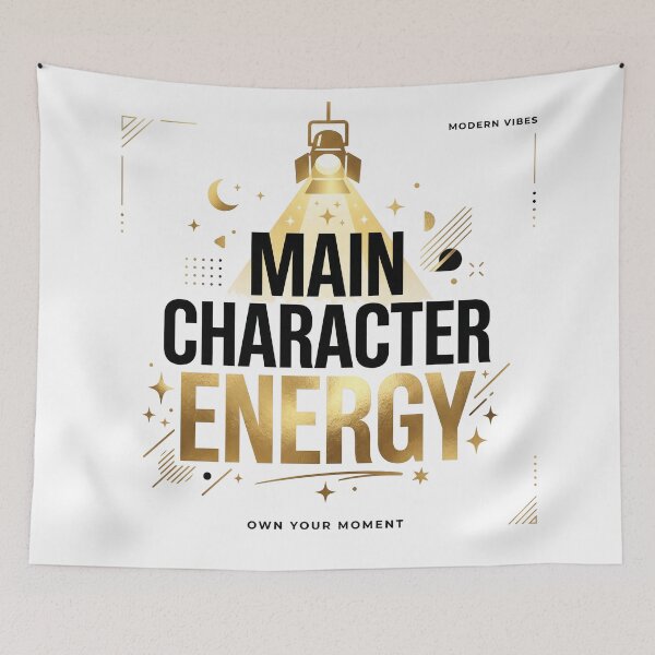 Item preview, Main Character Energy Shirt | Trendy Funny Graphic Tee designed and sold by khalidnasr.
