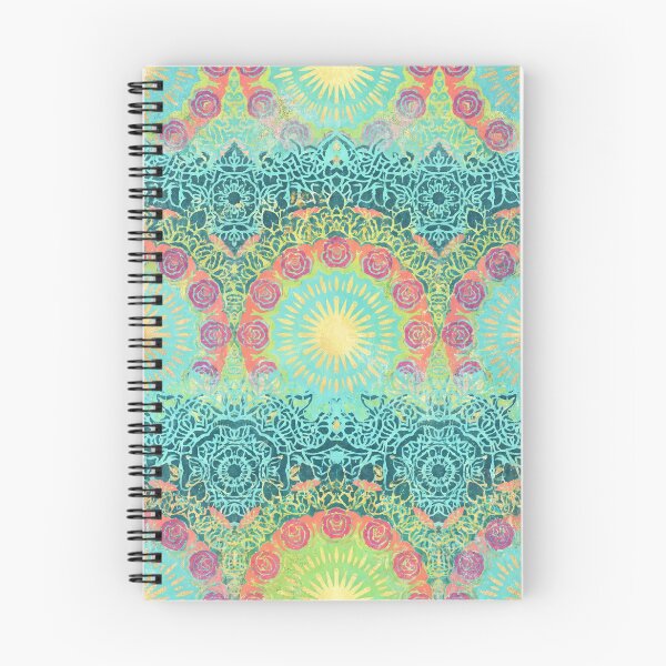 Item preview, Playful Vintage Mandala — Turquoise & Brights with Gold Flecks designed and sold by Jandedan.