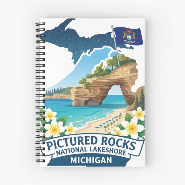 Artikelvorschau, Pictured Rocks National Lakeshore Retro Vintage entworfen und verkauft von yunamaliskova.