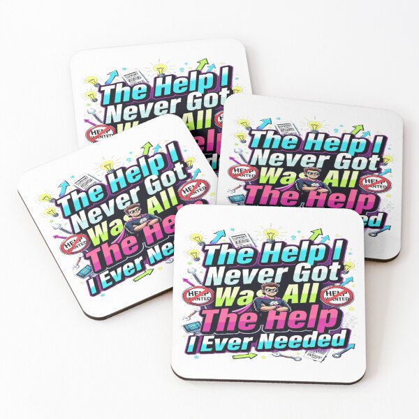 Item preview, The Help I Never Got Was All The Help I Needed Retro Motivational Funny T-Shirt Design designed and sold by Sushikidsntod.