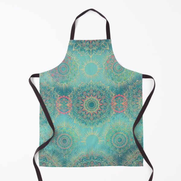 Item preview, Playful Vintage Mandala — Turquoise & Brights with Gold Flecks designed and sold by Jandedan.
