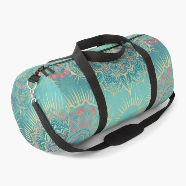 Item preview, Playful Vintage Mandala — Turquoise & Brights with Gold Flecks designed and sold by Jandedan.