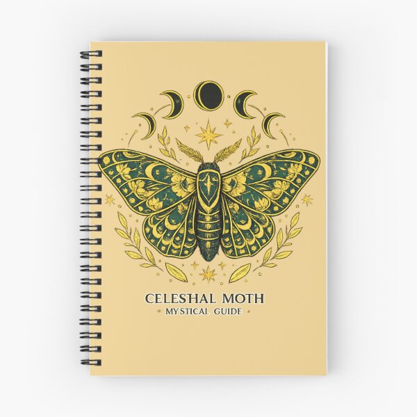 Item preview, Celestial Moth Mystical Guide Vintage Moon Phases Gothic Fantasy Art designed and sold by arifali786.