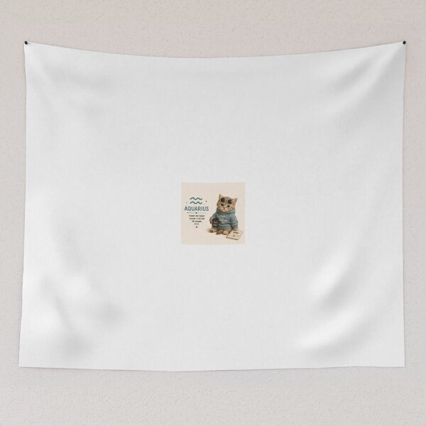Item preview, Aquarius Zodiac Cat – Funny Weird Astrology Kitty designed and sold by LovelyCatGalaxy.