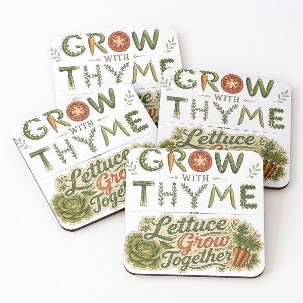 Item preview, Grow With Thyme and Lettuce Grow Together Vintage Vegetable Garden designed and sold by FireOrchid.