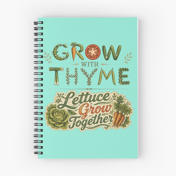 Item preview, Grow With Thyme and Lettuce Grow Together Vintage Vegetable Garden designed and sold by FireOrchid.