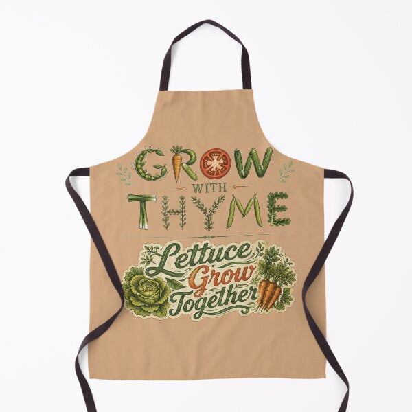 Item preview, Grow With Thyme and Lettuce Grow Together Vintage Vegetable Garden designed and sold by FireOrchid.