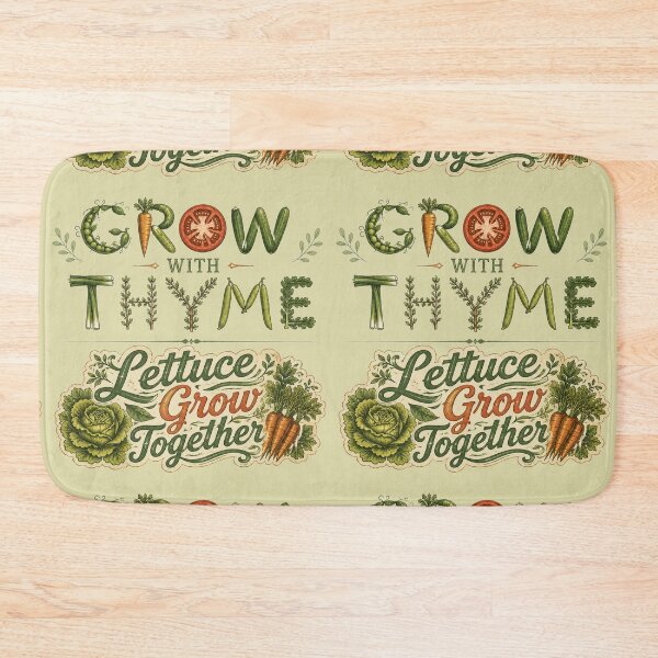 Item preview, Grow With Thyme and Lettuce Grow Together Vintage Vegetable Garden designed and sold by FireOrchid.