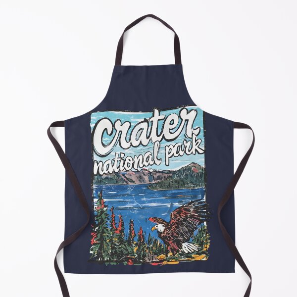 Item preview, Crater Lake National Park Colorful Landscape Retro Eagle designed and sold by HowToCanadian.