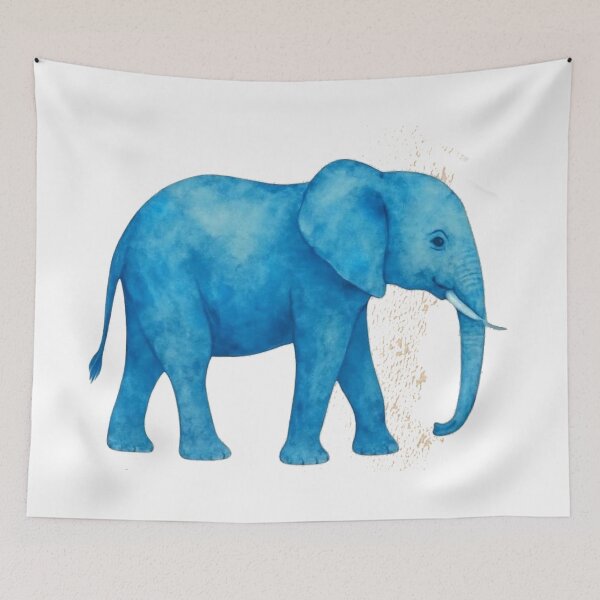 Item preview, blue elephant designed and sold by bandarartisan.