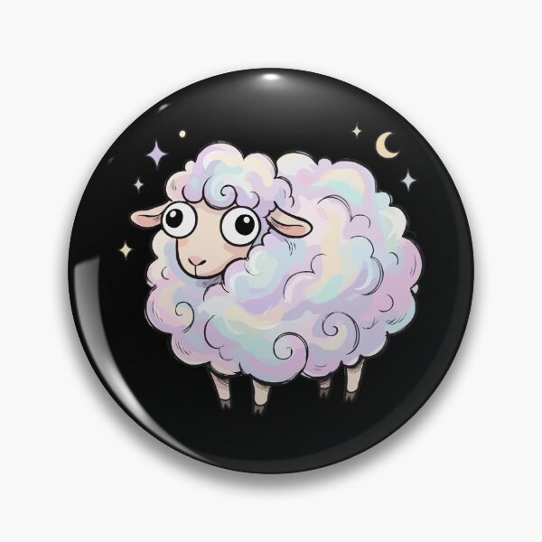 Item preview, Iridescent Fluffy Celestial Ewe designed and sold by Emegan Print Art.
