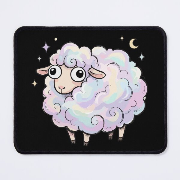 Item preview, Iridescent Fluffy Celestial Ewe designed and sold by Emegan Print Art.